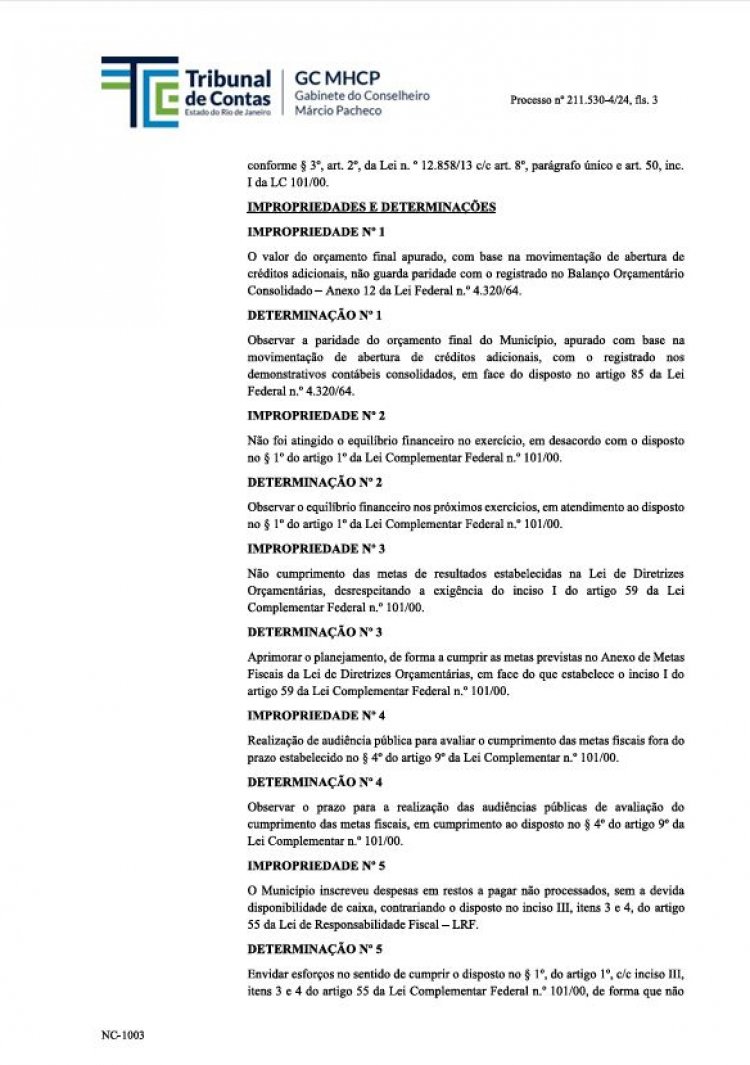 Decisão do TCE-RJ Aponta Irregularidades na Gestão de Lívia de Chiquinho