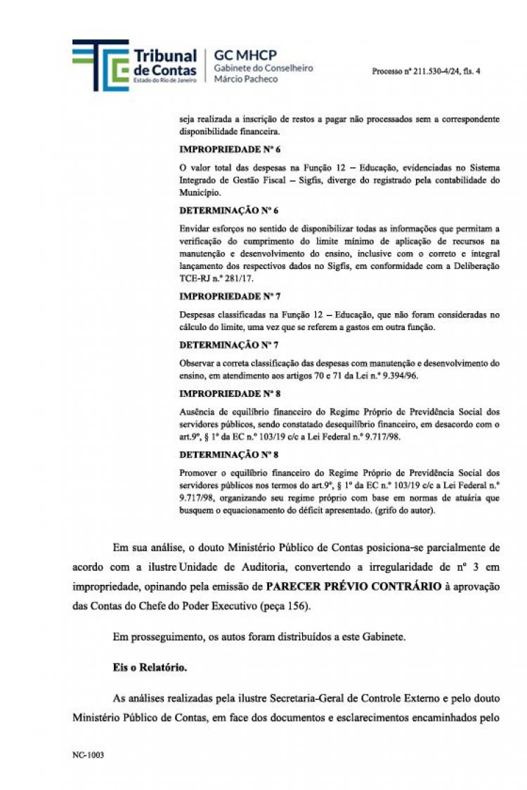 Decisão do TCE-RJ Aponta Irregularidades na Gestão de Lívia de Chiquinho